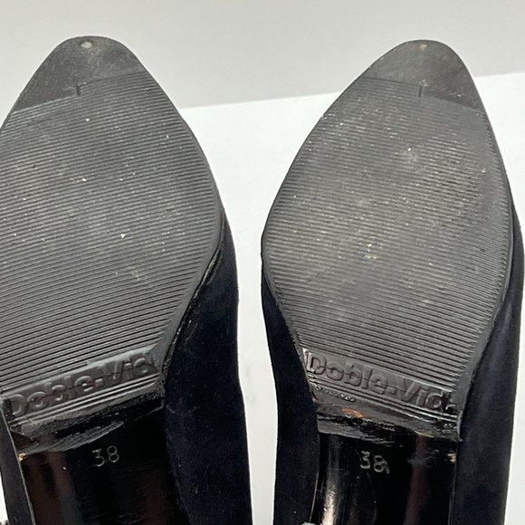 Xavier Danaud Italian Black Leather Boots Size 38 Italy Zipper Zip Up US 7 - Picture 11 of 11